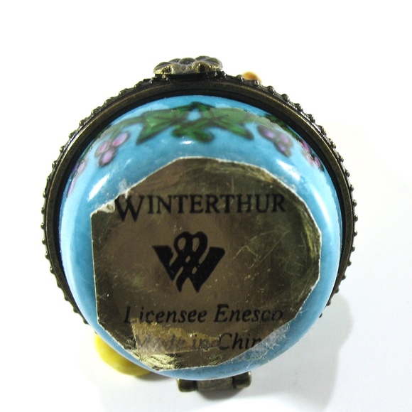 Vintage Enesco, Bird Ring Box, Figural, Ceramic, Yellow, Gift Idea, Collectible - Picture 7 of 10